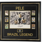 pele framed and autographed signed picture