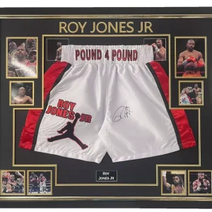 roy jones junior signed shorts