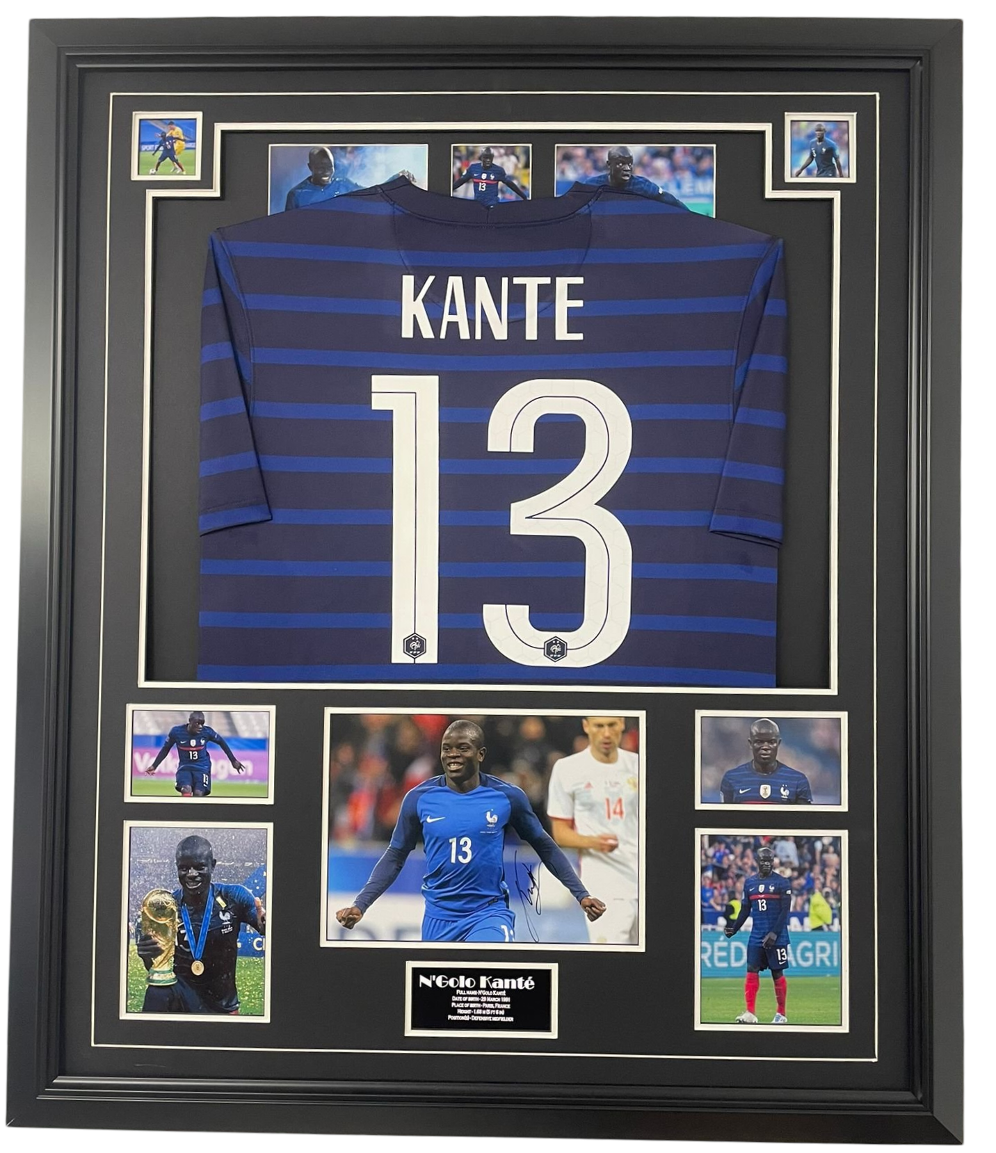 ngolo kante signed photo with shirt france