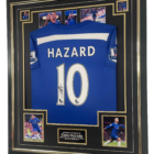 framed signed eden hazard jersey