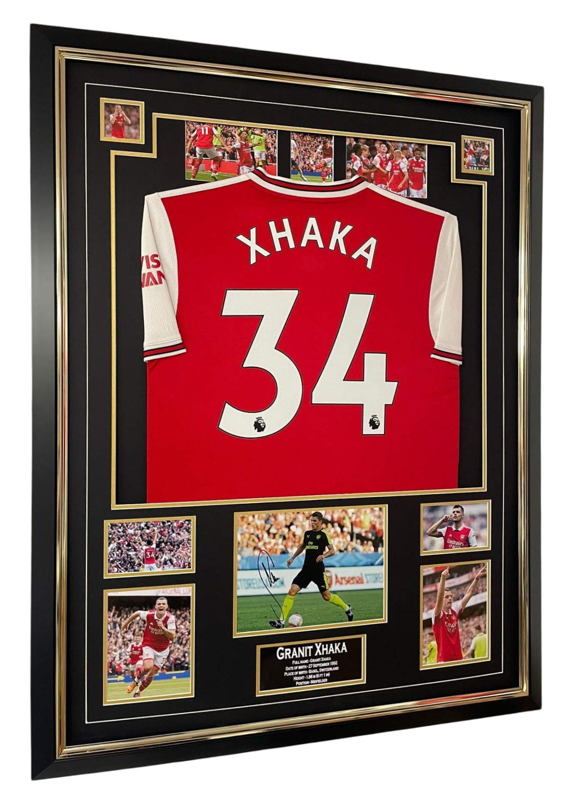 granit xhaka signed picture with jersey