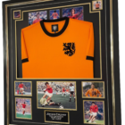 johan cruyff signed display with jersey