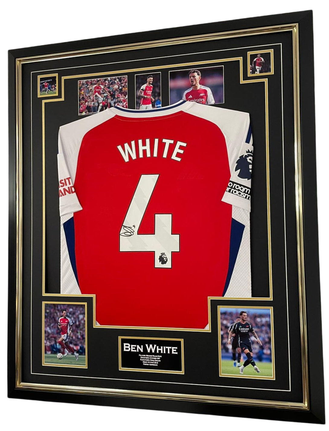 ben white autographed framed shirt