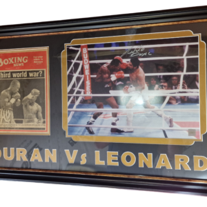 roberto duran autograph framed