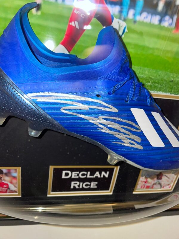 Decan Rice Boot Framed Declan Rice Signed Football Boot – Signed Memorabila Shop