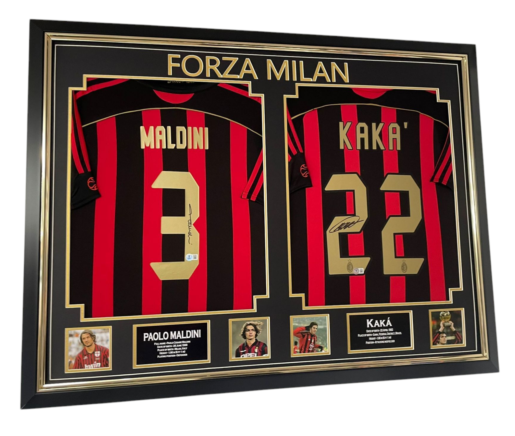 MALDINI AND KAKA SIGNED JERSEY