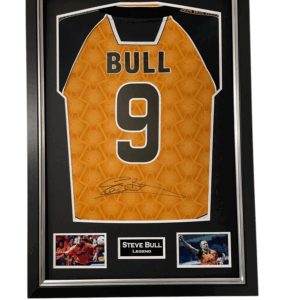 STEVE BULL SIGNED SHIRT FRAMED