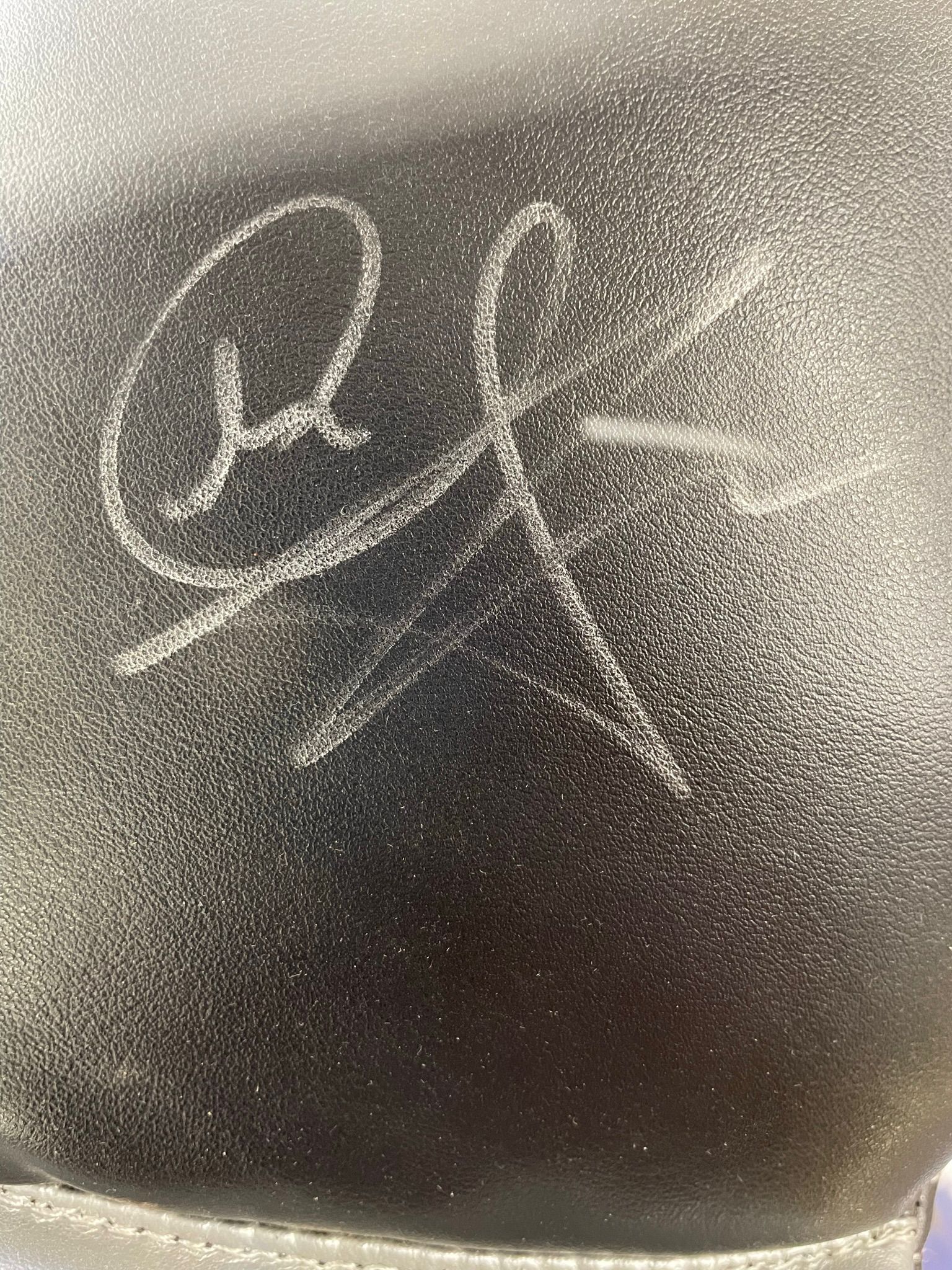 framed signed autographed carl froch glove