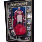 george foreman glove framed signed