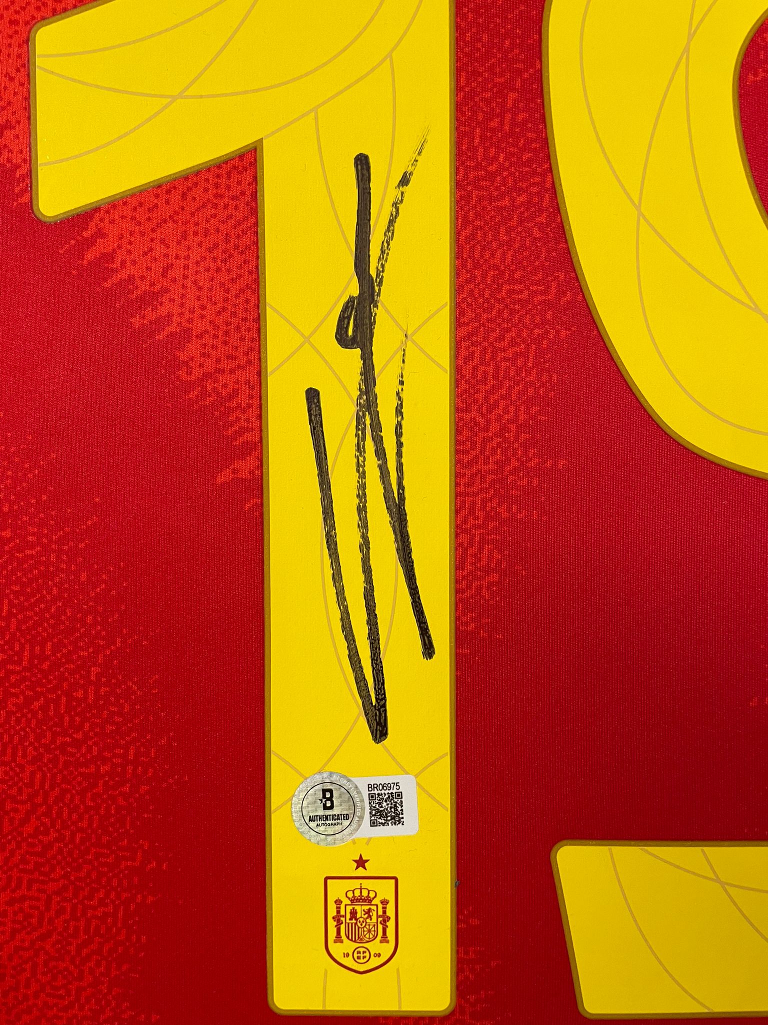 lamine yamal signed shirt framed