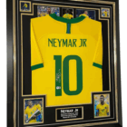 neymar signed framed shirt