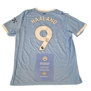 Erling Haaland of City Signed Shirt * Official Club Certificate **
