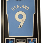HAALAND SIGNED FRAMED SHIRT