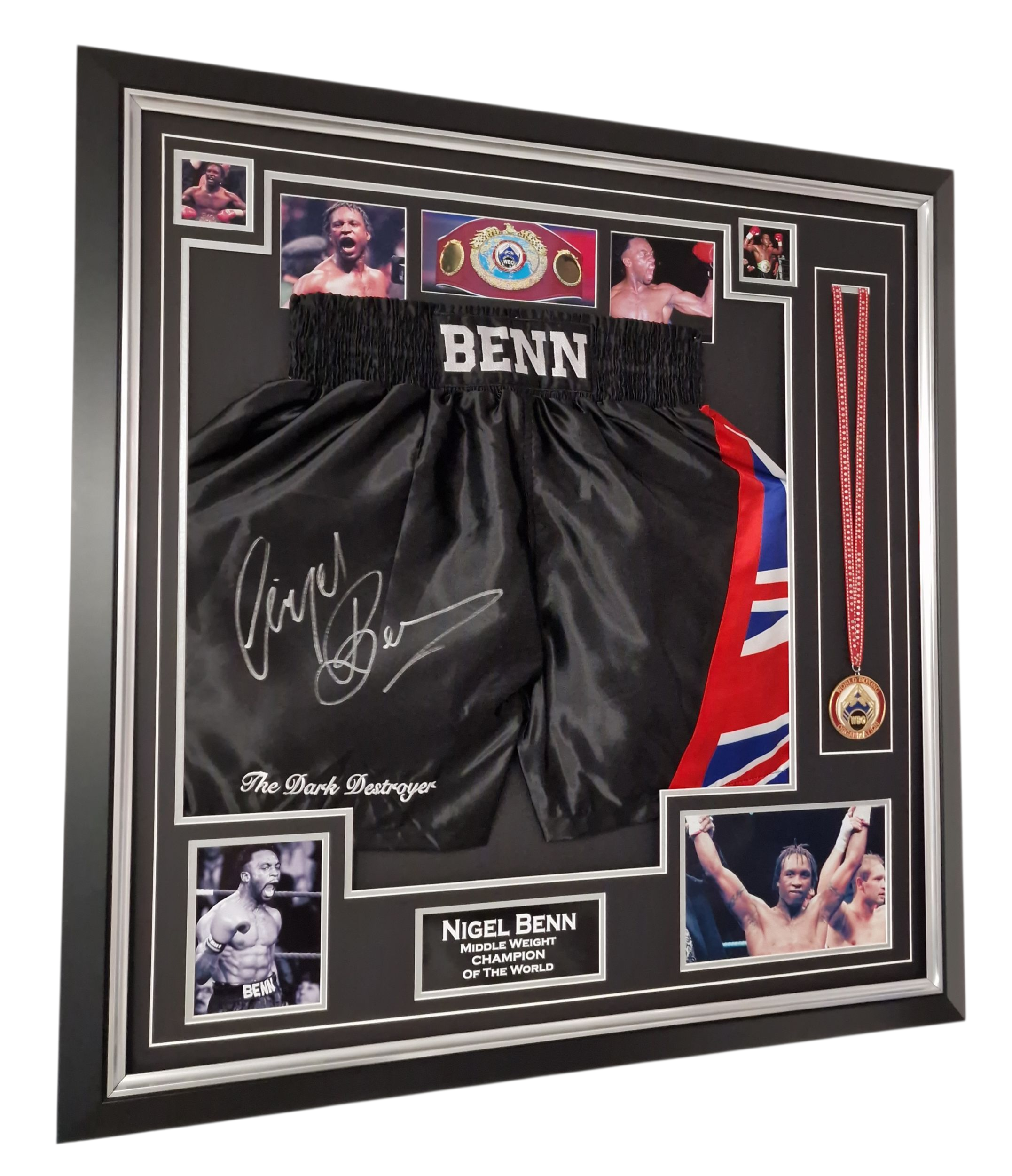 NIGEL BENN SIGNED BOXING SHORTS