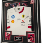 charles leclerc and Hamilton signed shirt