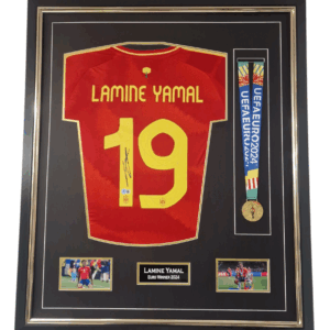 lamine yamal framed jersey