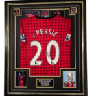 robin van persie signed framed shirt