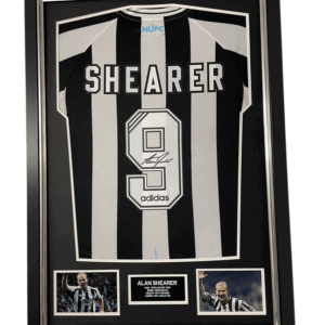 shearer signed shirt framed
