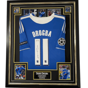 didier drogba signed framed shirt