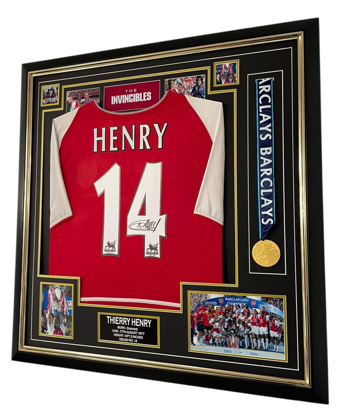 invincibles thierry henry signed shirt framed