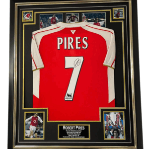 robert pires signed shirt framed jersey