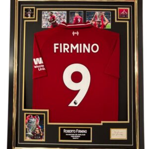 Liverpool Legend Roberto Firmino Signed Display with Shirt