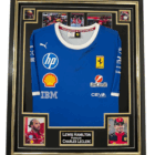 charles le clerc and lewis hamilton signed shirt