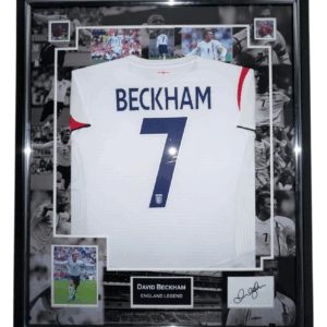 david beckham signed display england shirt