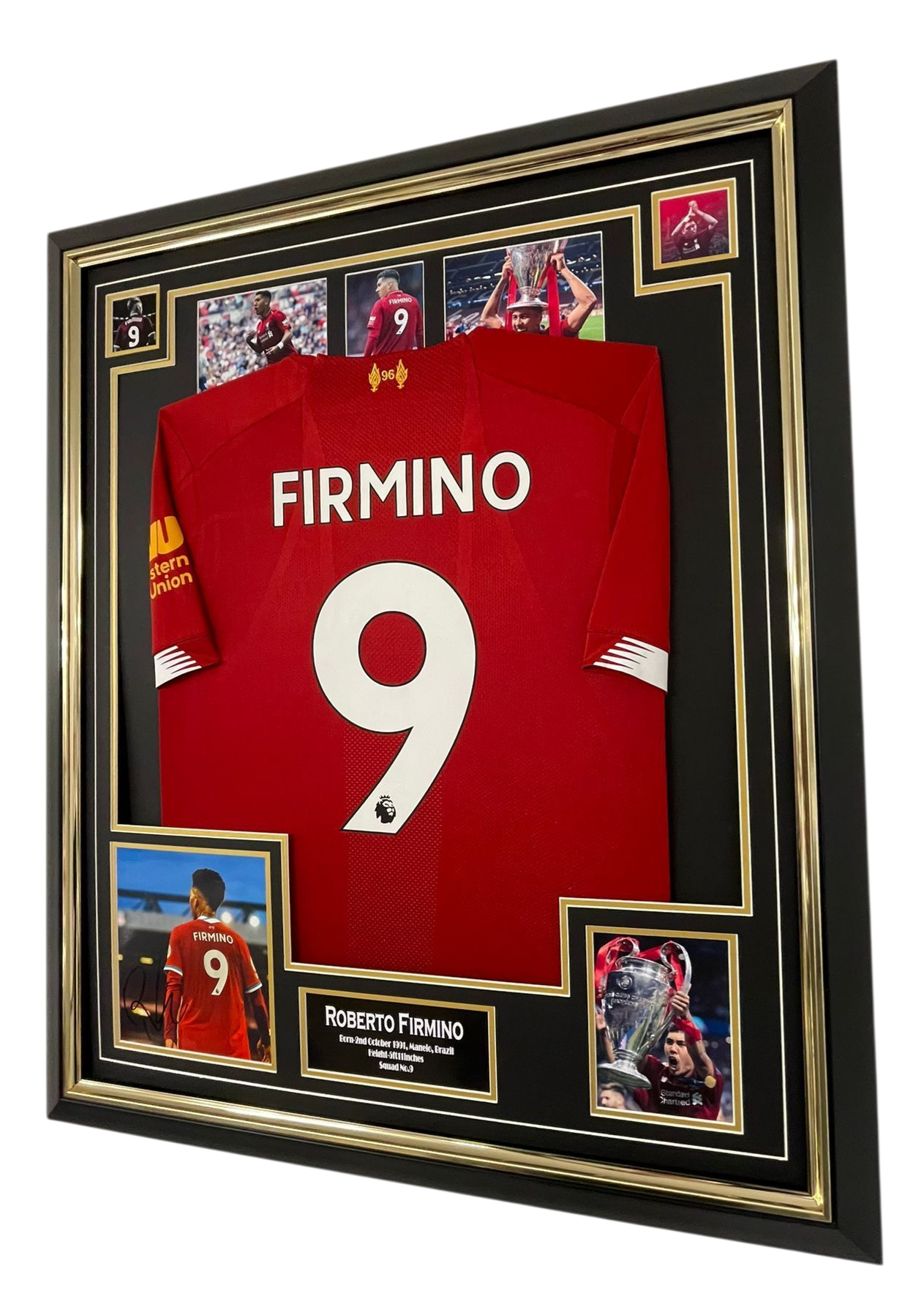 firmino signed display shirt