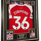 zubimendi framed signed shirt