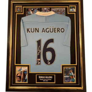 Sergio Aguero of MANCHESTER CITY Signed Shirt