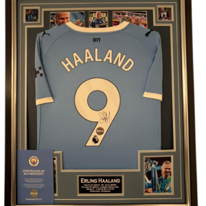 Framed Erling Haaland Signed Shirt CLUB CERTIFICATE