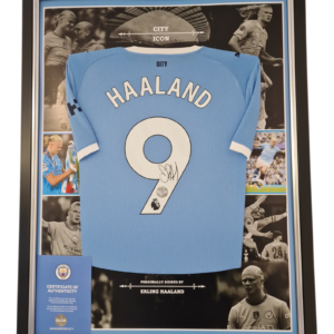 City Legend Erling Haaland Signed Shirt CLUB CERTIFICATE!