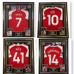 ARSENAL SIGNED SHIRT COLLECTION EZE, RICE, SAKA, GYOKERES