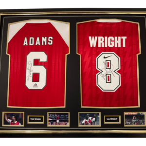 Tony Adams And Ian Wright Framed Signed Shirts
