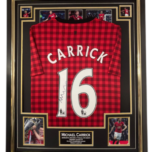 Michael Carrick of United Framed Signed Shirt