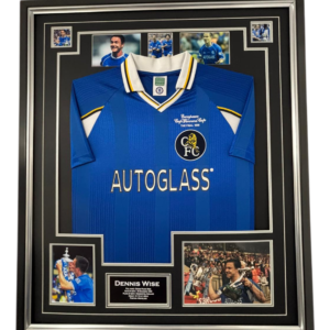 Framed Dennis Wise of Chelsea Signed Photo with Shirt Display