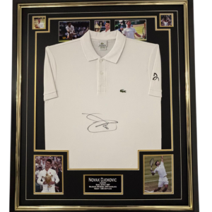 Framed Novak Djokovic Signed Tennis Shirt