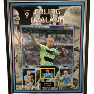 Framed Erling Haaland of City Signed Photo
