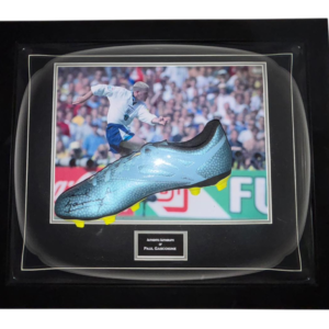 Framed Paul Gascoigne Signed Boot England Euro 96 Display