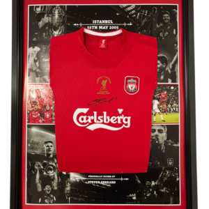 Steven Gerrard of Liverpool Signed and Framed Shirt