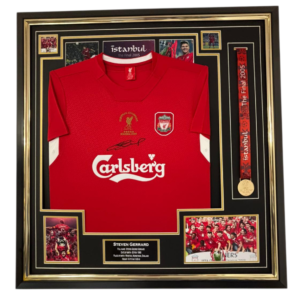 Steven Gerrard of Liverpool Signed and Framed 2005 Shirt