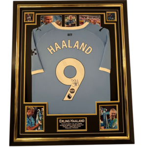 City Legend Erling Haaland Signed Shirt CLUB CERTIFICATE