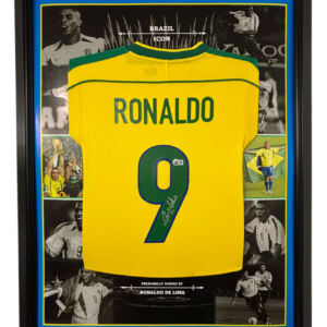 Ronaldo of Brazil Signed Framed Shirt Beckett Authenticated