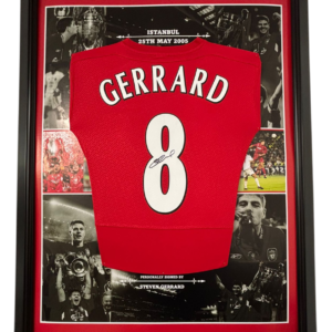 2008 Steven Gerrard of Liverpool Signed and Framed Shirt