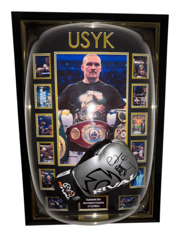 Oleksandr Usyk Signed Boxing Glove Framed – Signed Memorabila Shop