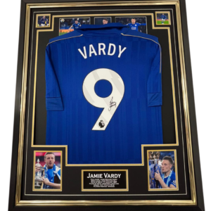 Jamie Vardy of Leicester Signed Shirt Framed
