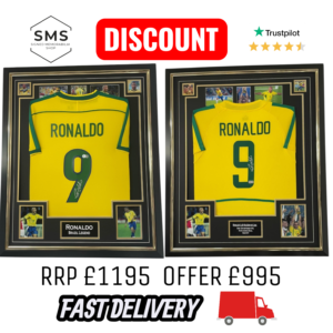Brazil Legend Ronaldo de Lima Signed Shirt x2 Beckett Authenticated