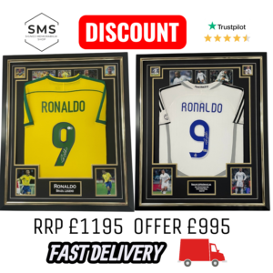Brazil and Madrid Legend Ronaldo de Lima Signed Shirt x2 Beckett Authenticated