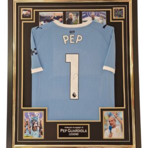 Farewell Display City Legend Pep Guardiola Signed Shirt